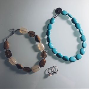 chunky necklace set & rings